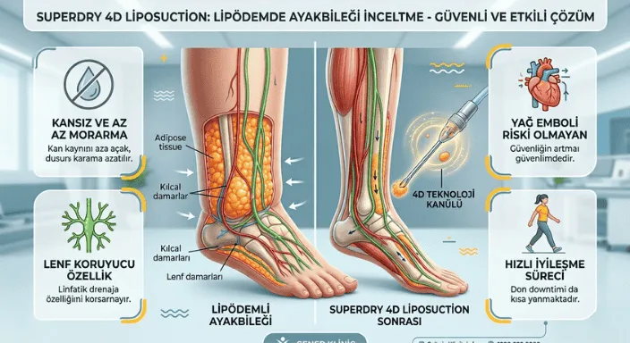 Lipödem Tedavisi: Kansız, Yağ Emboli Riski Olmayan, Lenf Koruyucu Superdry 4D