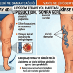 Lipoedema Treatment: Bloodless, No Risk of Fat Embolism, Lymph Protective Superdry 4D Lipödemde varis belirtilerini, ayırıcı tanıyı ve liposuction ile varis tedavisi farklarını gösteren bacak görseli